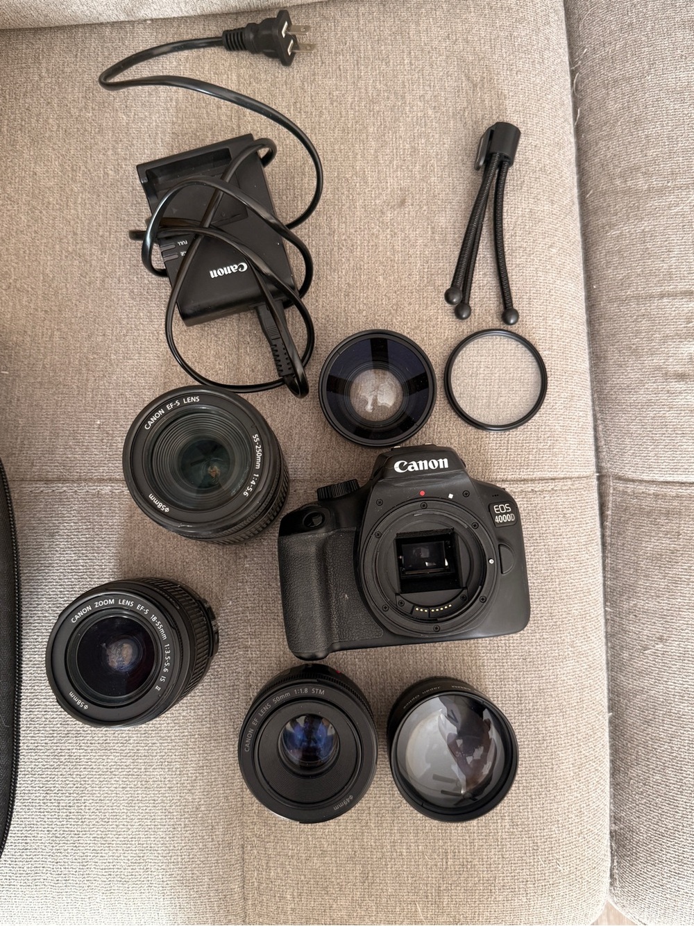 Canon Black DSLR Camera Bundle with Multiple Lenses